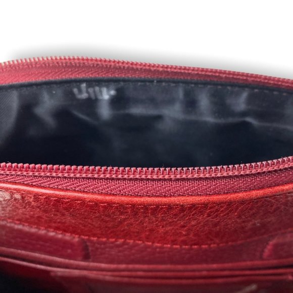 Brighton Red Leather Small Crossbody Bag with Braided Straps - Picture 10 of 11